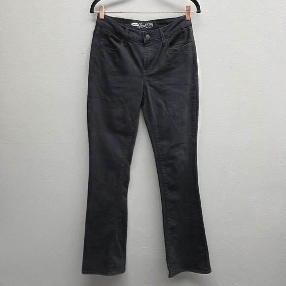 Old Navy Rock Star Jeans Womens 8 Regular Black Flare Stretch Mid Rise Classic - Picture 1 of 12